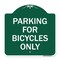 Signmission Designer Series Parking for Bicycles Only, Green & White Aluminum Sign, 18" x 18", GW-1818-23447 A-DES-GW-1818-23447 - alternate 1